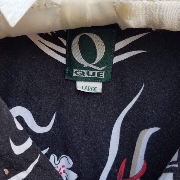 Vintage Oue Surf Shirt - Wai Kiki - Red and Black - Size Large - EUf - Picture 6 of 6